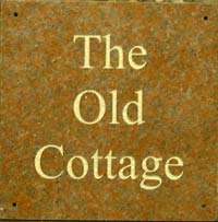 red granite house signs