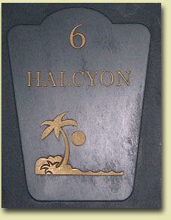 slate house sign