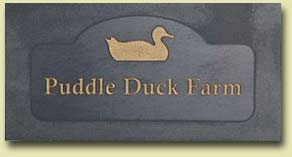 house sign made in slate