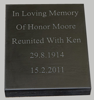 Unpainted slate plaque